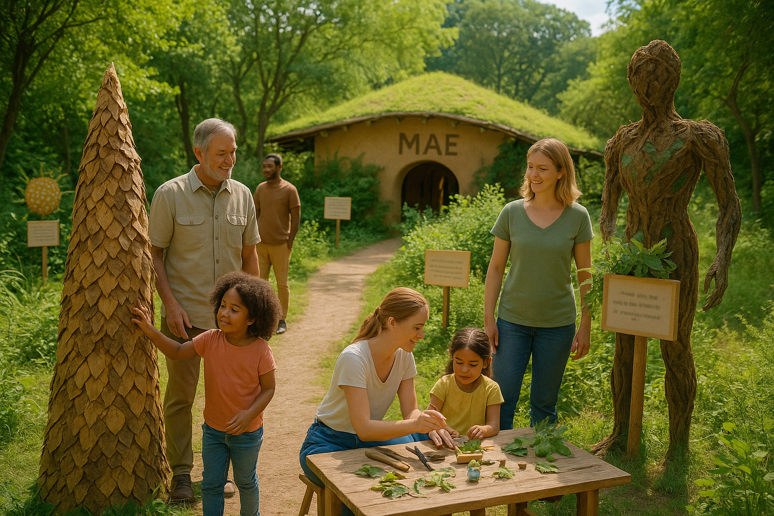 Soluções propostas pelo projeto MAE da Associação Verde Esperança, como acervo artístico, trilhas sensoriais, exposições, residências e oficinas com foco em juventudes e territórios populares.