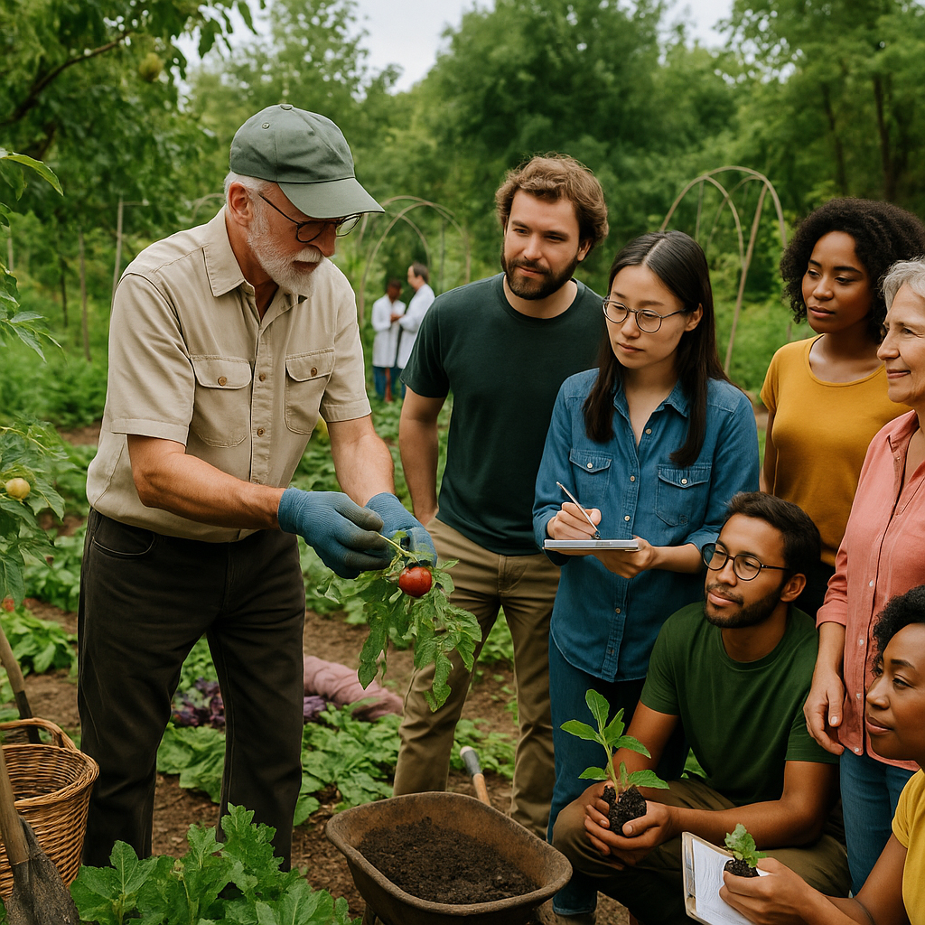 Atividades de compostagem, manejo ecológico e vivências intergeracionais promovidas pelo projeto Mãos na Terra da Associação Verde Esperança.